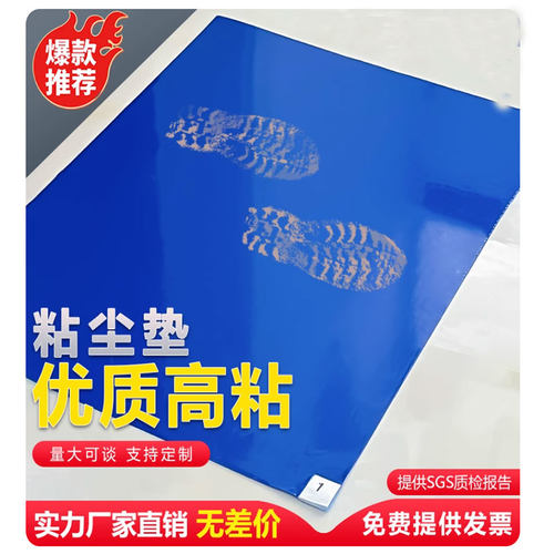 蓝色防滑地垫粘尘垫优质高粘
