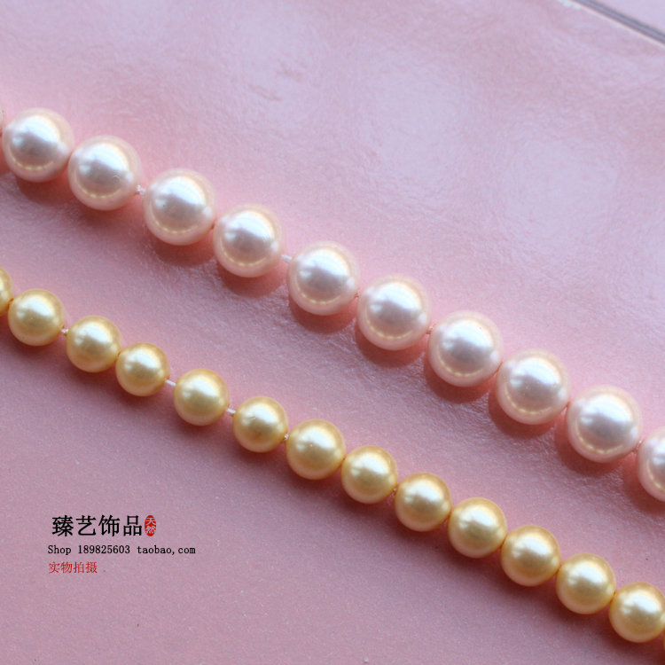 diy天然淡粉色散珠