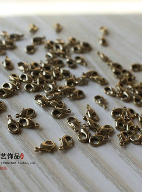 diy纯黄铜项链饰品龙虾扣