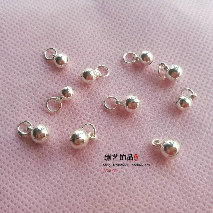 925银5mm铃铛宝宝手链脚链配件