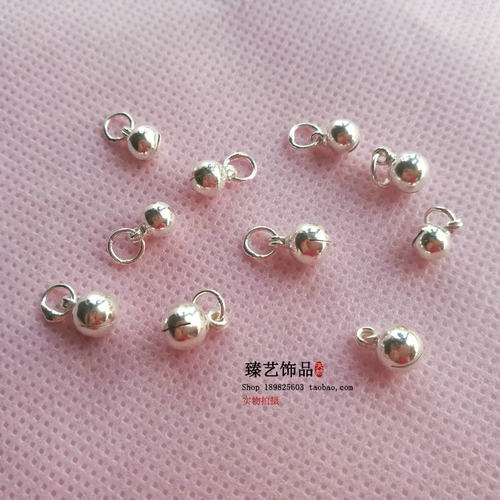 银铃铛5 6mm会响小铃铛宝宝手链脚链吊坠素银diy银饰配件