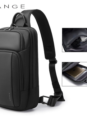 BANGE新款男士斜挎包时尚休闲胸包大容量干湿分离单肩包 Slingbag