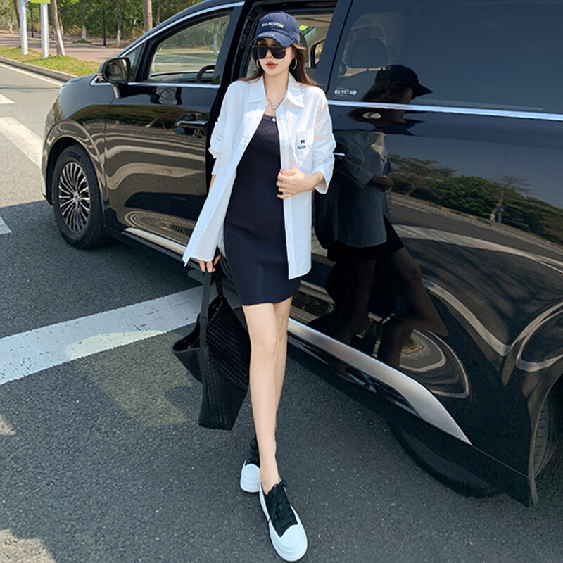 女装/女士精品衬衫25-50周岁纯棉100%纯色休闲POLO领中国单排多扣