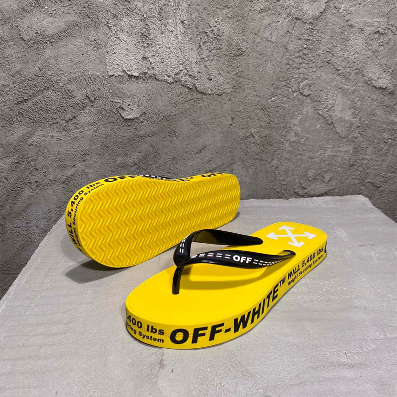 Off OW White 2022春季新品人字拖 潮男拖鞋男 家