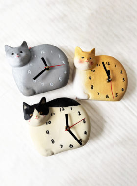 独家首发3D猫磁吸钟表冰箱猫咪钟