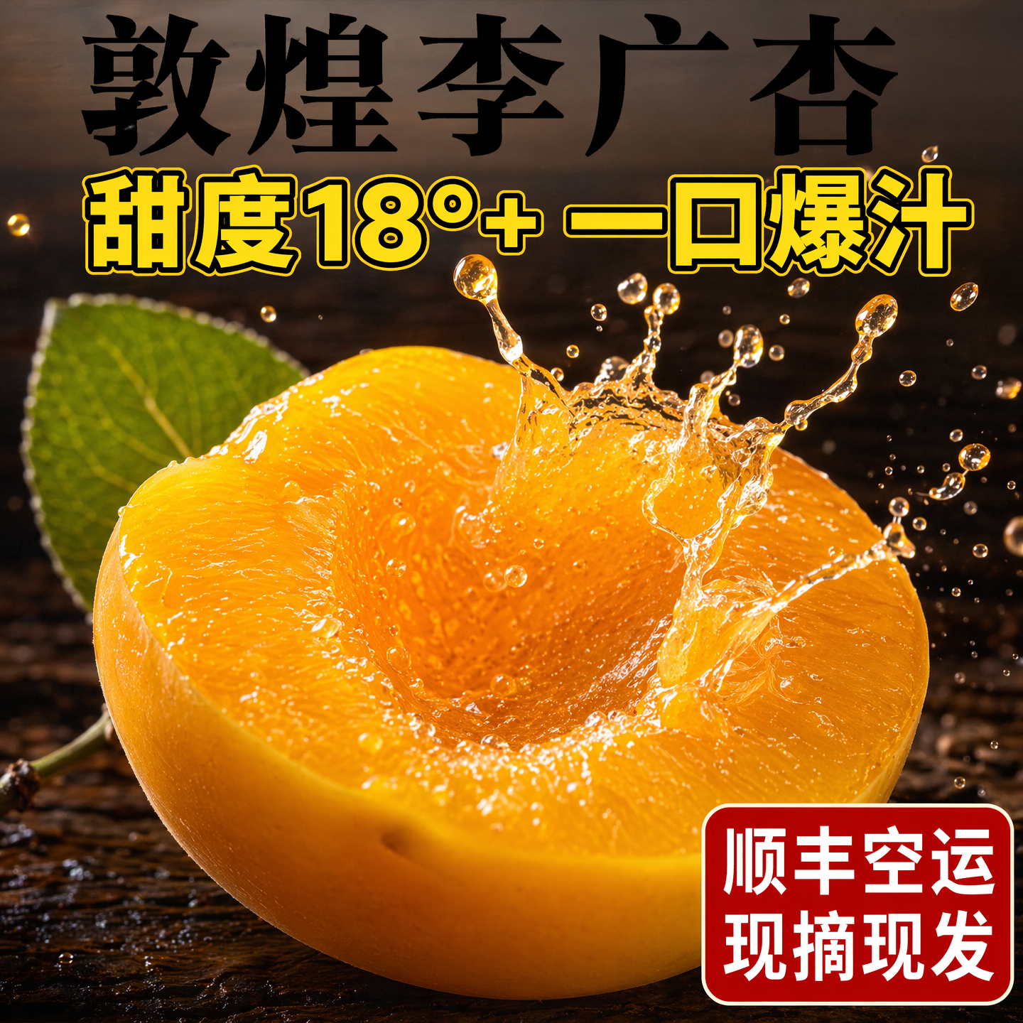 【顺丰包邮】敦煌李广杏新鲜水果杏子甘肃特产敦煌杏现摘自然熟