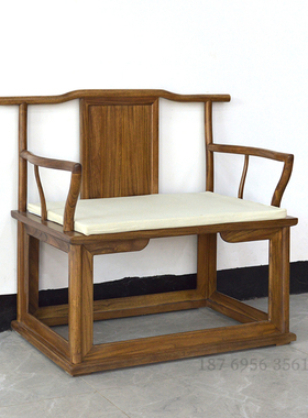 新中式禅椅实木禅椅围椅盘腿打坐椅榆木禅修椅子明式禅椅主椅