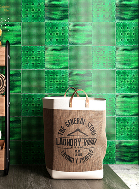 墨绿色小方砖 复古ins咖啡馆吧台厨房餐厅背景墙卫生间瓷砖手工砖