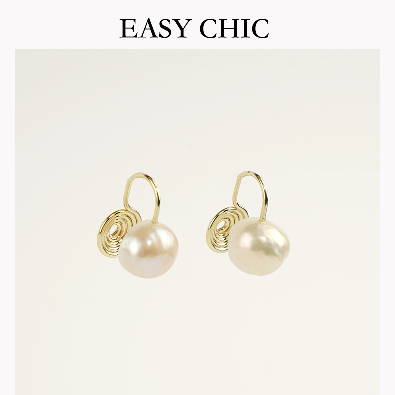 天然巴洛克珍珠耳环EASYCHIC