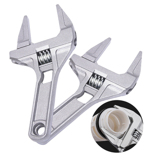 卫浴扳手多功能厨卫超大口活络板手短柄空调下水道管维修帮手工具