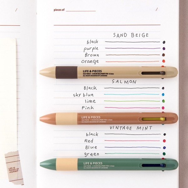 livework韩国4色绘图圆珠笔