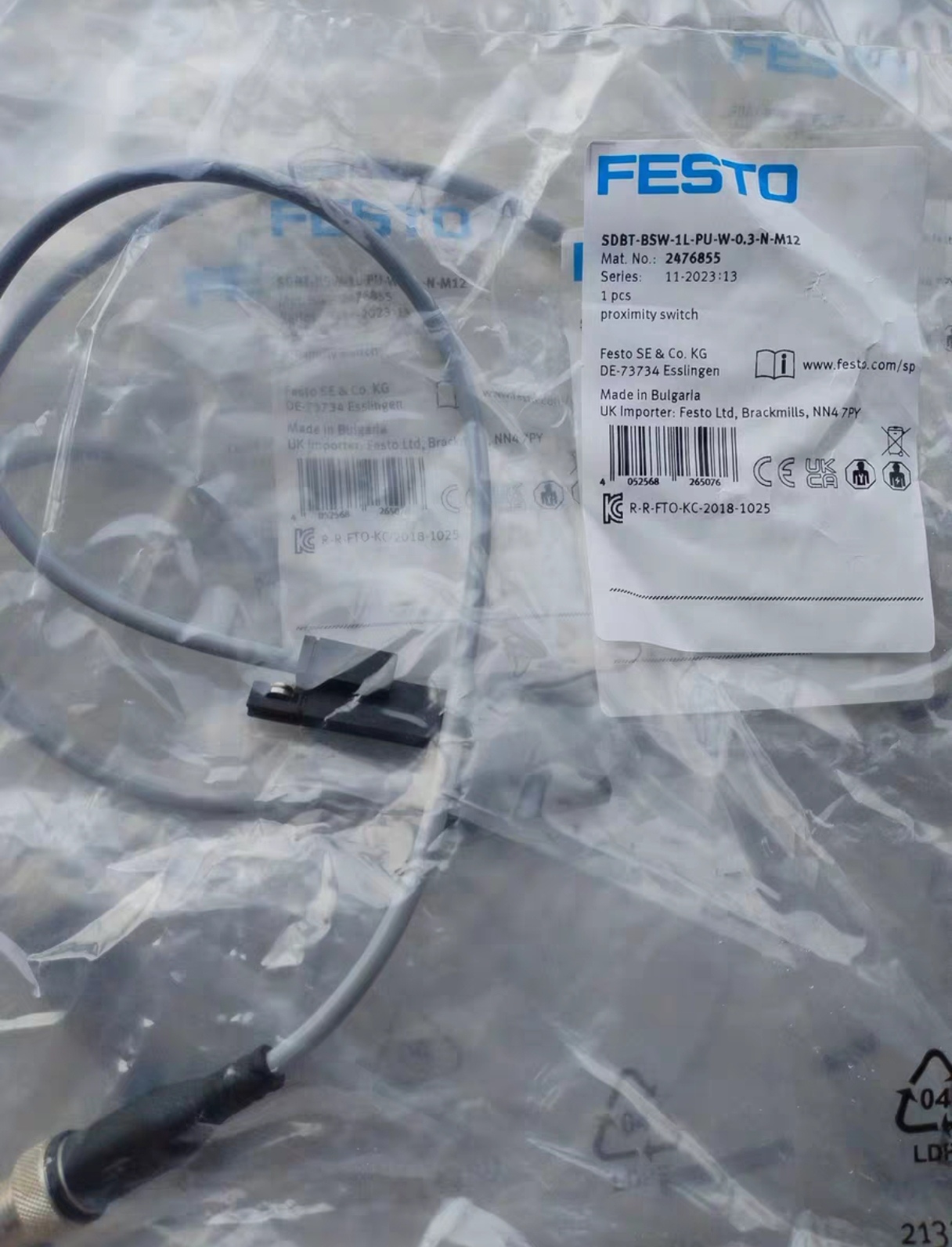 费斯托接近开关SDBT-BSW-1L-PU-W-0.3-N-M12 2476855 FESTO