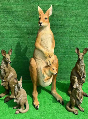 定制袋鼠雕塑玻璃钢树脂老鼠雕像