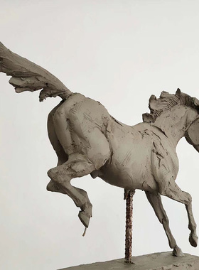 定制仿真办公室马雕塑玻璃钢动物