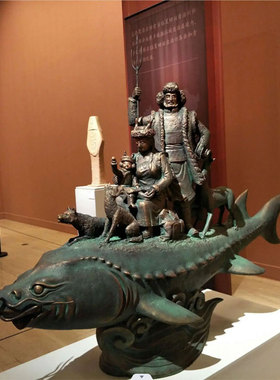 定制独龙族雕塑玻璃钢鄂伦春雕像