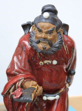 石膏钟馗捉鬼黑白无常雕像阎王爷