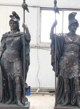 石膏欧式风武士雕像庭院摆件定制