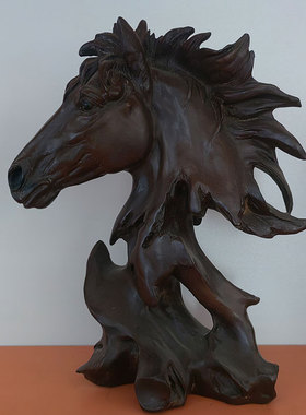 定制马头雕塑玻璃钢鸟语花香雕像