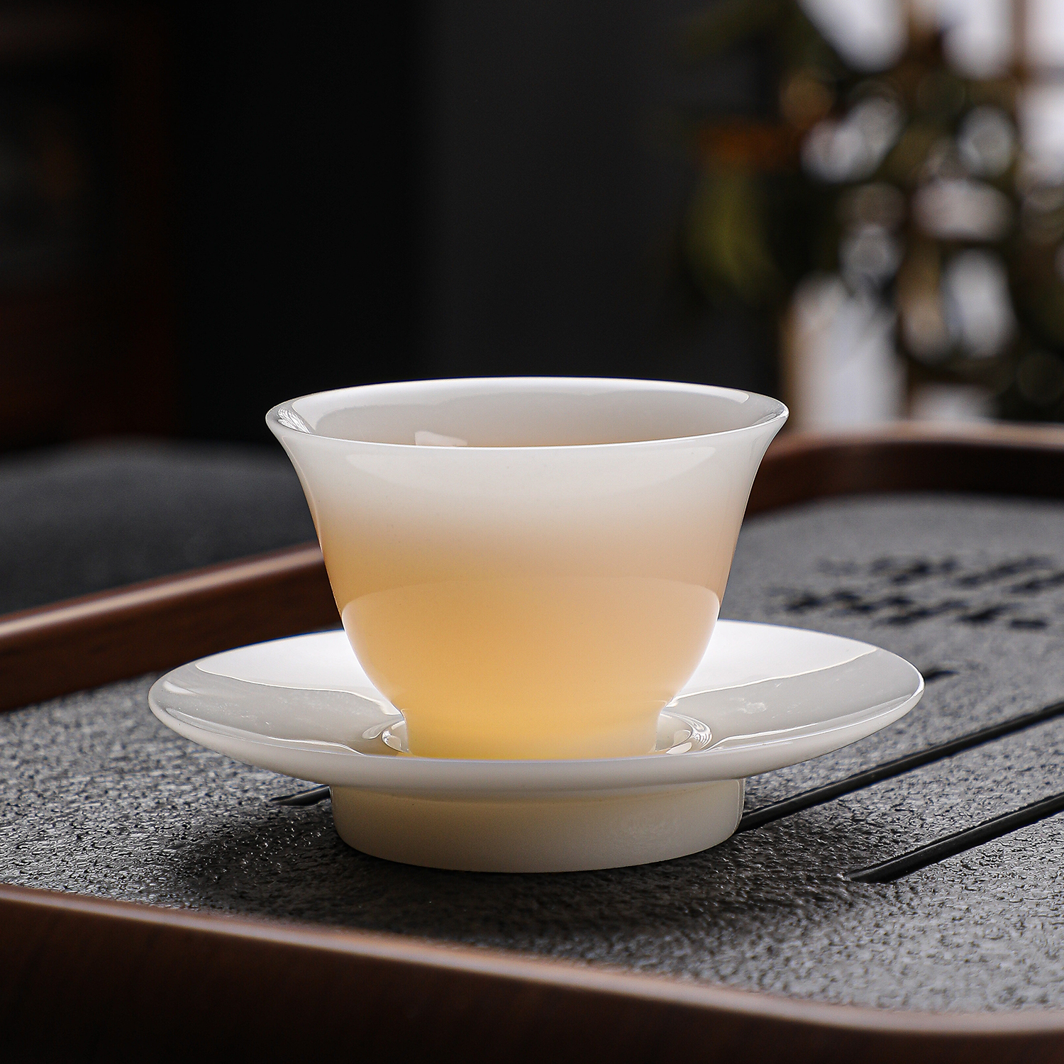 璞玉茶杯冰种陶瓷主人杯单杯薄胎