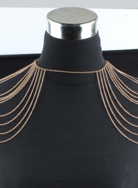 欧美嘻哈复古手工流苏链条手链