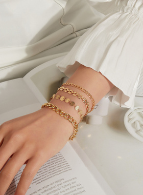 欧美跨境饰品时尚圆片几何朋克流