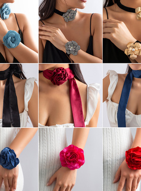 个性水钻满钻choker项饰创意