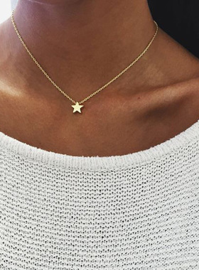 欧美跨境简约项链时尚加厚星星
