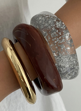 欧美跨境不规则半透明手环手饰品