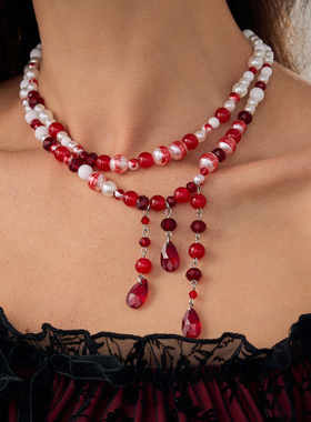 欧美跨境万圣节多层仿珍珠滴血