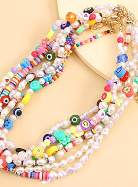 欧美跨境饰品多元素软陶树脂珍珠