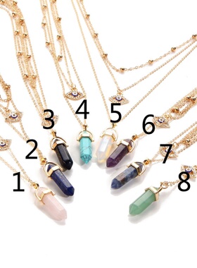 饰品眼睛吊坠时尚风多层锁骨链