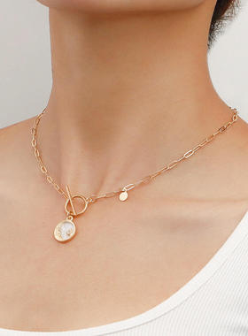 欧美跨境饰品时尚创意贝母吊坠