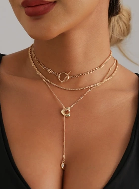 欧美跨境饰品ins复古爱心月牙