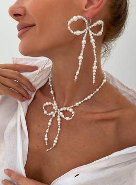 欧美跨境简约珍珠辣妹风项饰品
