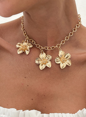 欧美跨境饰品ins度假风花朵吊坠