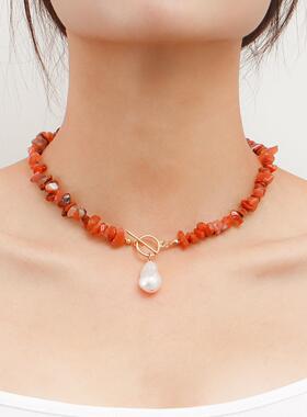 欧美跨境饰品大号异形珍珠OT扣