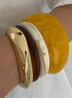 欧美跨境ins风金属光面弹簧扣手