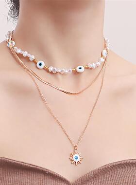 欧美跨境饰品ins多层恶魔之眼