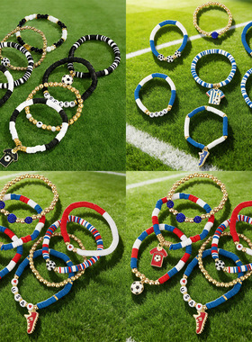 欧美跨境叠戴软陶USA世界杯应援