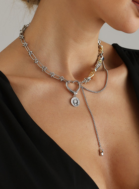 欧美跨境饰品复古做旧爱心人像币