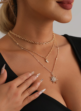 欧美跨境饰品INS高级复古风芒星