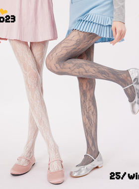 白色丝袜芭蕾风lolita打底裤女款春夏miu系少女性感纯欲镂空网袜