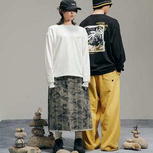 DAIKON T恤 Lab.24aw休闲基础宽松40支针织柔软亲肤贴布印花长袖