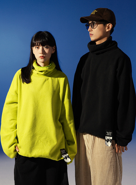 DAIKON Lab 23aw H/C Sweater休闲简约抓绒纯色摇粒绒高领卫衣