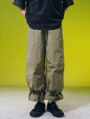 裤 DAIKON Lab.24ss轻薄尼龙复古休闲两穿系绳织带直筒工装