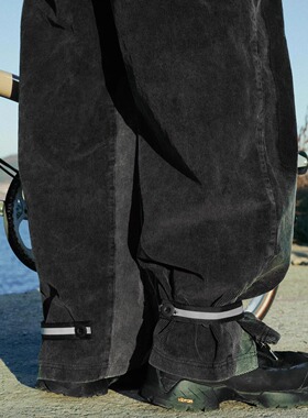 DAIKON Lab25aw复古水洗做旧直筒骑行灯芯绒双膝伐木工装裤休闲裤