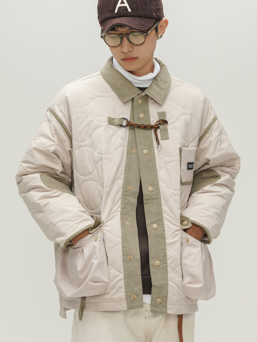 daikon 21aw quilt jkt山系复古杜邦棉廓形休闲内胆外套拼接棉服