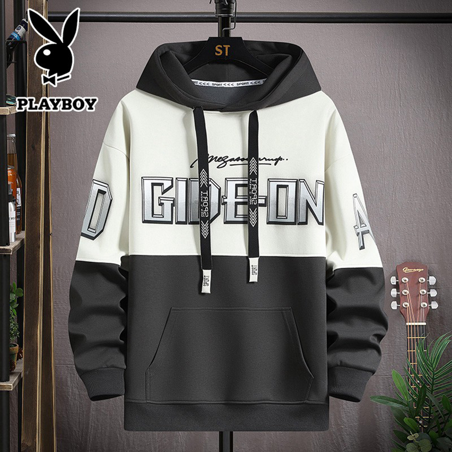 连帽花花公子潮卫衣长袖