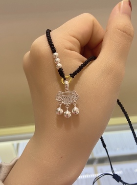 2022新款纯银平安锁99女民族风