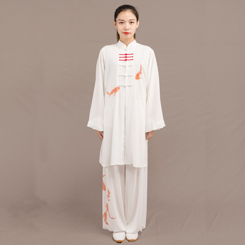马蕾太极款式彩绘荷风吉祥太极服